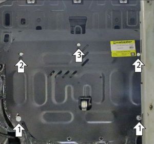 Защита Мотодор усиленная для двигателя и КПП Changan Eado Plus 2020-2025. Артикул 77207