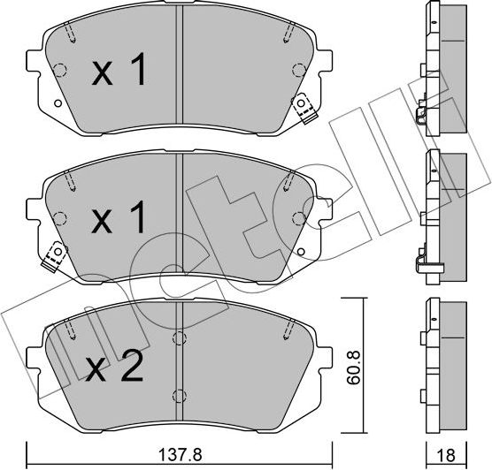 Тормозные колодки Metelli. Артикул 22-0783-1