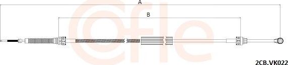 Трос переключения передач КПП Cofle правый для Volkswagen New Beetle I (A4) 1998-2010. Артикул 92.2CB.VK022