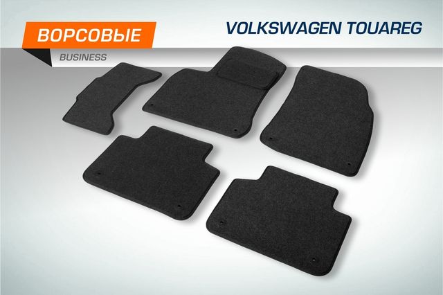 Коврики текстильные AutoFlex Business в салон для Volkswagen Touareg (Фольксваген Туарег) III поколение 2018-2026 Графит. Артикул 5580301