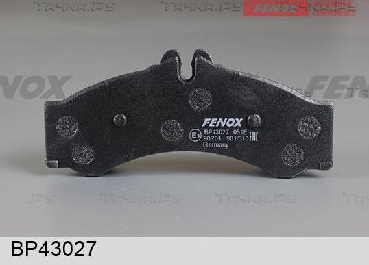 Тормозные колодки Fenox передние для Opel Ascona A 1975-1975. Артикул BP43027