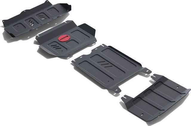 Защита АвтоБРОНЯ для радиатора, картера, КПП и РК Toyota Fortuner II 4WD 2015-2026. Артикул K111.05770.1