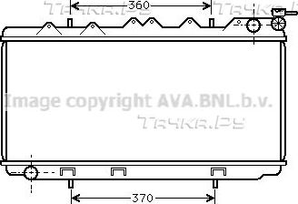 Радиатор охлаждения двигателя AVA. Артикул DN2114