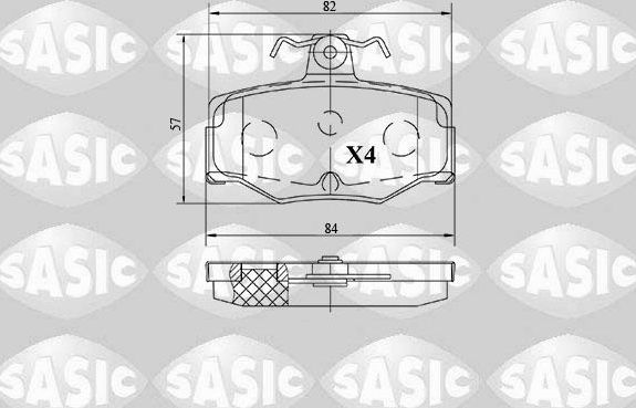 Тормозные колодки Sasic. Артикул 6216084