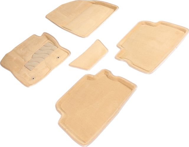 Коврики Seintex 3D ворсовые для салона Ford Kuga II 2012-2016 Бежевые. Артикул 85874