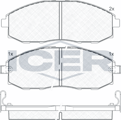 Тормозные колодки Icer. Артикул 141266
