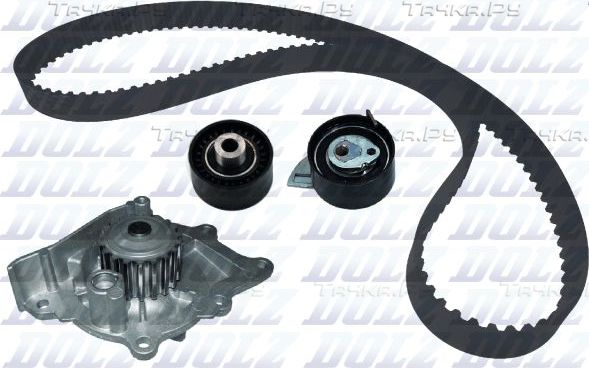 Помпа (водяной насос) с комплектом ремня ГРМ Dolz для Ford Mondeo V 2014-2026. Артикул KD171
