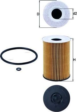 Масляный фильтр Mahle. Артикул OX 787D