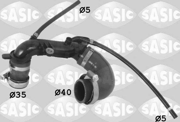Патрубок интеркулера Sasic для Renault Modus I 2004-2012. Артикул 3334001