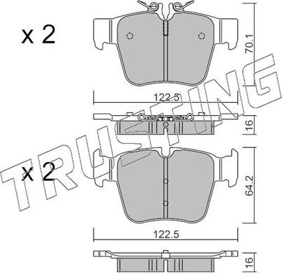 Тормозные колодки Trusting. Артикул 1135.0