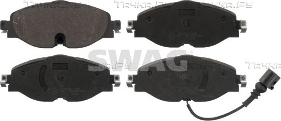Тормозные колодки SWAG передние для Audi A3 III (8V) 2012-2026. Артикул 30 91 6994
