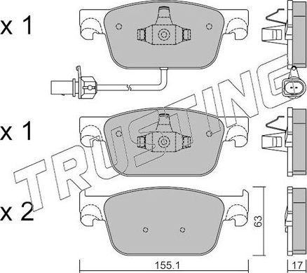 Тормозные колодки Trusting. Артикул 1125.0
