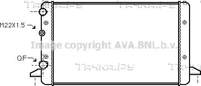 Радиатор охлаждения двигателя AVA для Volkswagen Passat B3 1993-1997. Артикул VNA2121
