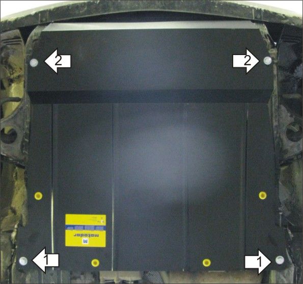 Защита Мотодор для картера, КПП Mercedes-Benz A-Класс W168 1997-2004. Артикул 01215