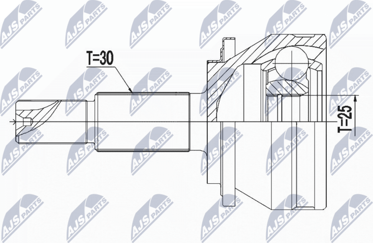 Шрус наружный (граната) NTY. Артикул NPZ-TY-014