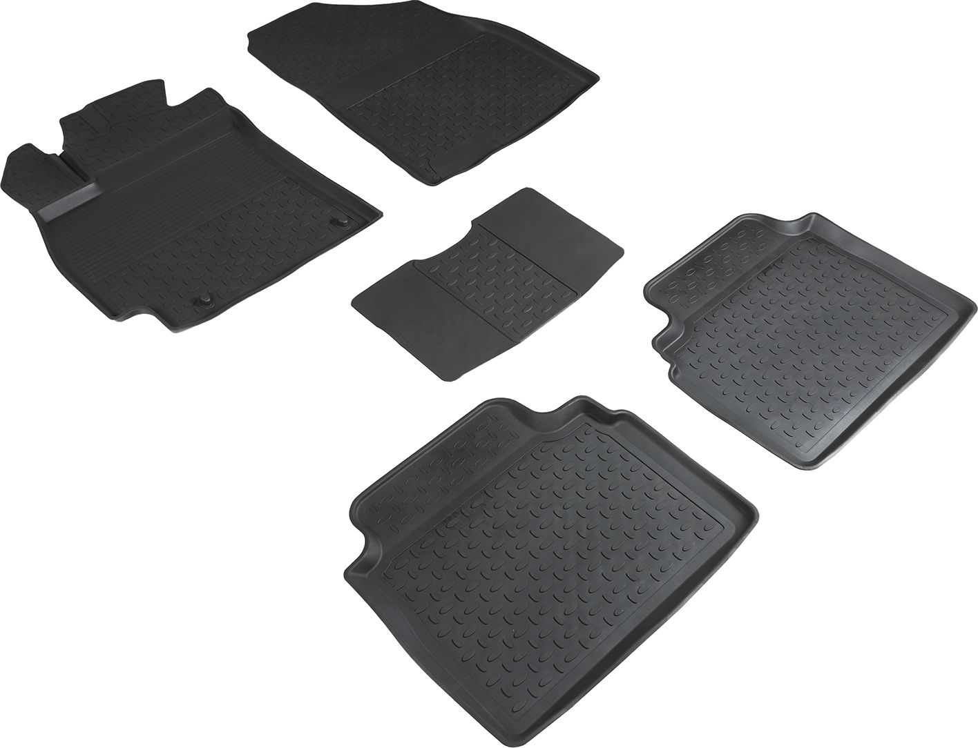 Коврики резиновые Seintex с высоким бортиком для салона Hyundai Elantra VII 2020-2026. Артикул 96157