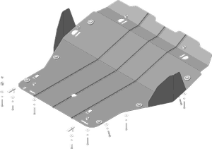 Защита Мотодор для двигателя и КПП Volkswagen T5 Transporter 2009-2015. Артикул 02738