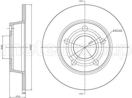 Тормозной диск Trusting задний для Audi A6 II (C5) 1997-2005. Артикул DF750