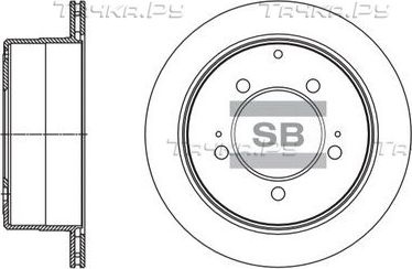 Тормозной диск Sangsin Hi-Q для Toyota Land Cruiser 100 1998-2007. Артикул SD4099