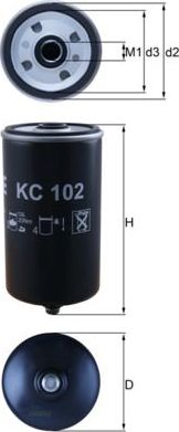 Топливный фильтр Mahle для Fendt Vario 2013-2024. Артикул KC 102