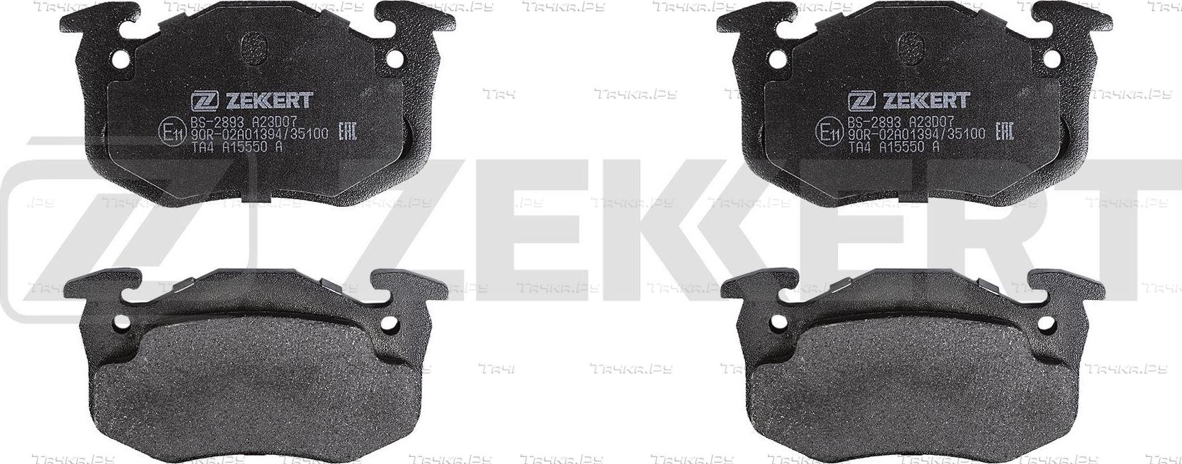Тормозные колодки Zekkert передние для Renault Megane I 1996-2003. Артикул BS-2893