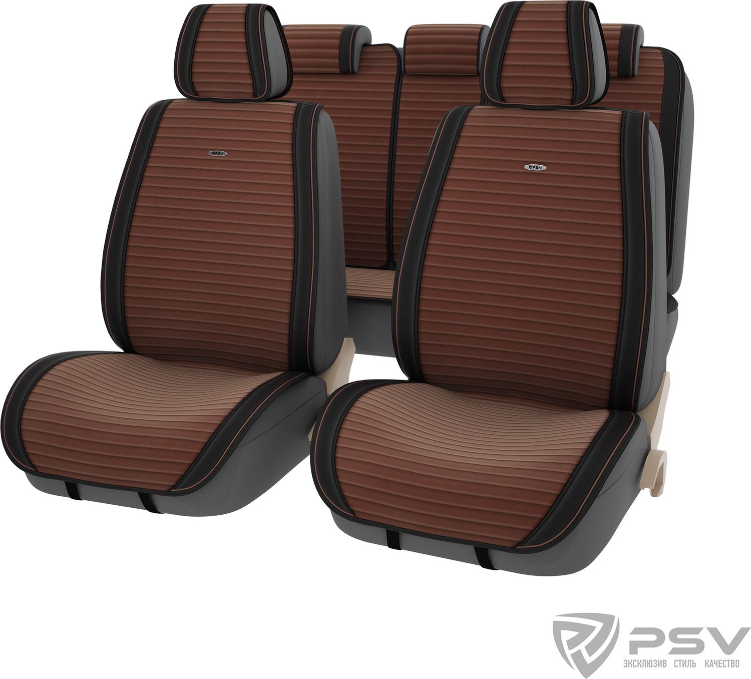 Накидки универсальные PSV Bliss на сидения, цвет Черно-Коричневый. Артикул 132445