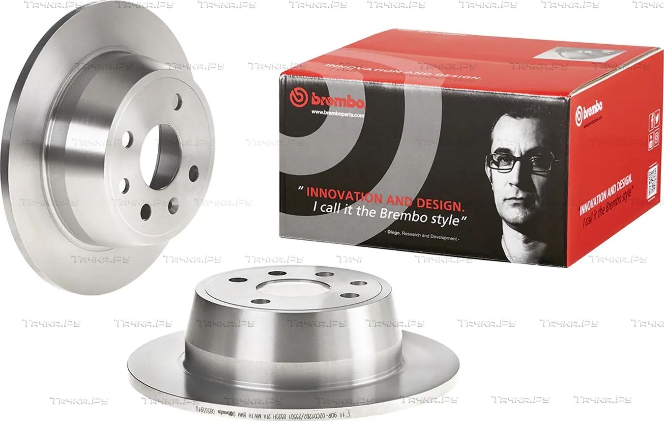 Тормозной диск Brembo PRIME LINE задний для Opel Vectra A 1988-1995. Артикул 08.5559.10