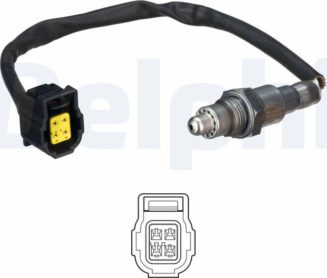 Лямбда-зонд (кислородный датчик) Delphi. Артикул ES21119-12B1