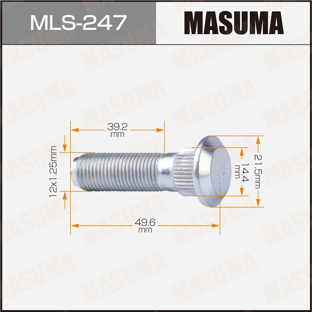 Шпилька MASUMA 12x1.25мм, L=49.6мм / Nissan Masuma. Артикул MLS247