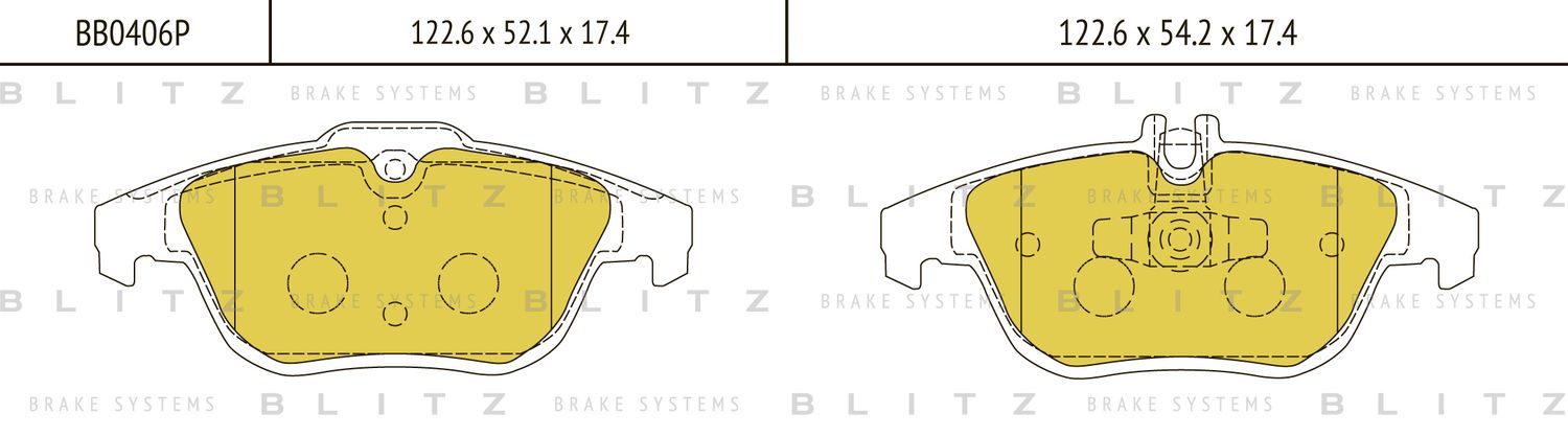 Колодки тормозные MB W204/S204 07- задн. (Blitz). Артикул BB0406P