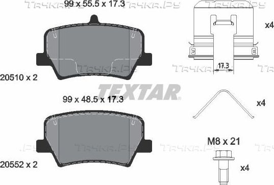 Тормозные колодки Textar Q+. Артикул 2051001