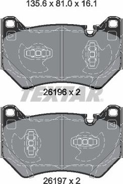 Тормозные колодки Textar. Артикул 2619601