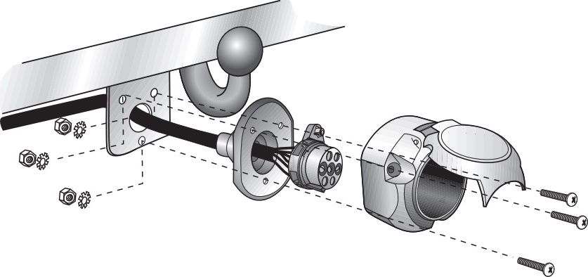 Штатная электрика фаркопа Hak-System (полный комплект) 7-полюсная для Renault Megane IV рестайлинг хэтчбек, универсал 2020-2026. Артикул 12500673
