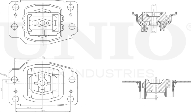 Опора двигателя (Unio). Артикул RMP-15127