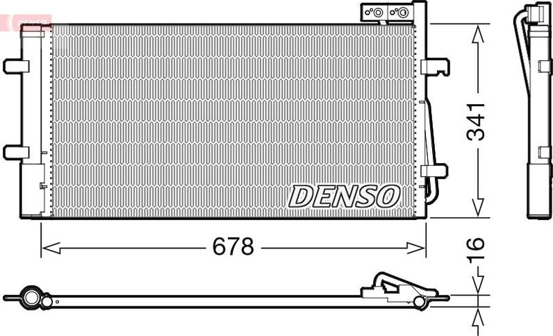 Радиатор кондиционера (конденсатор) Denso. Артикул DCN02035