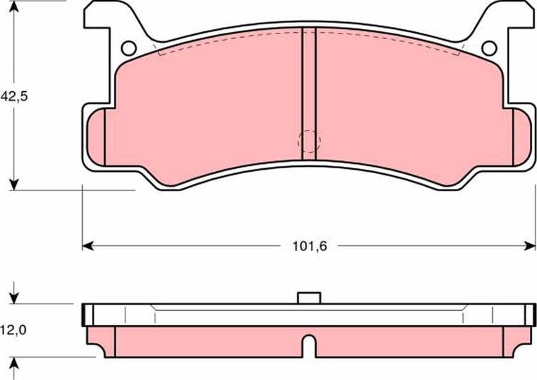Тормозные колодки TRW. Артикул GDB375