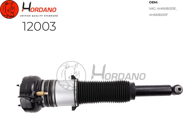 Задний левый пневматический амортизатор AUDI A8 D4 (2010-2017) (Hordano). Артикул 12003