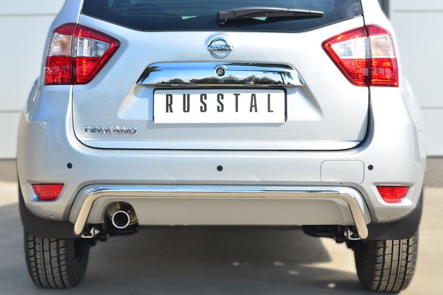 Защита RusStal задняя d42 волна для Nissan Terrano III 2014-2026. Артикул NTRZ-001795
