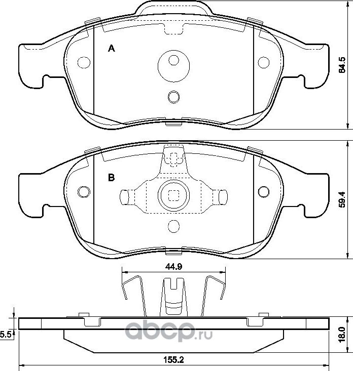 Тормозные колодки Renault. Артикул 440603905R