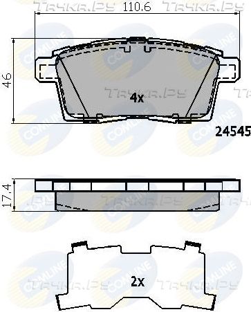 Тормозные колодки Comline Comline задние для Ford Edge I 2010-2014. Артикул CBP01731