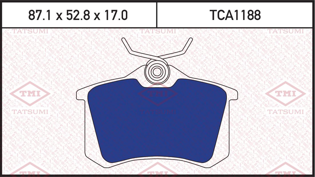 Колодки тормозные VAG A3/A4/GOLF III/IV/PASSAT/OCTAVIA/RAPID 96- задн. (Tatsumi) Tatsumi. Артикул TCA1188