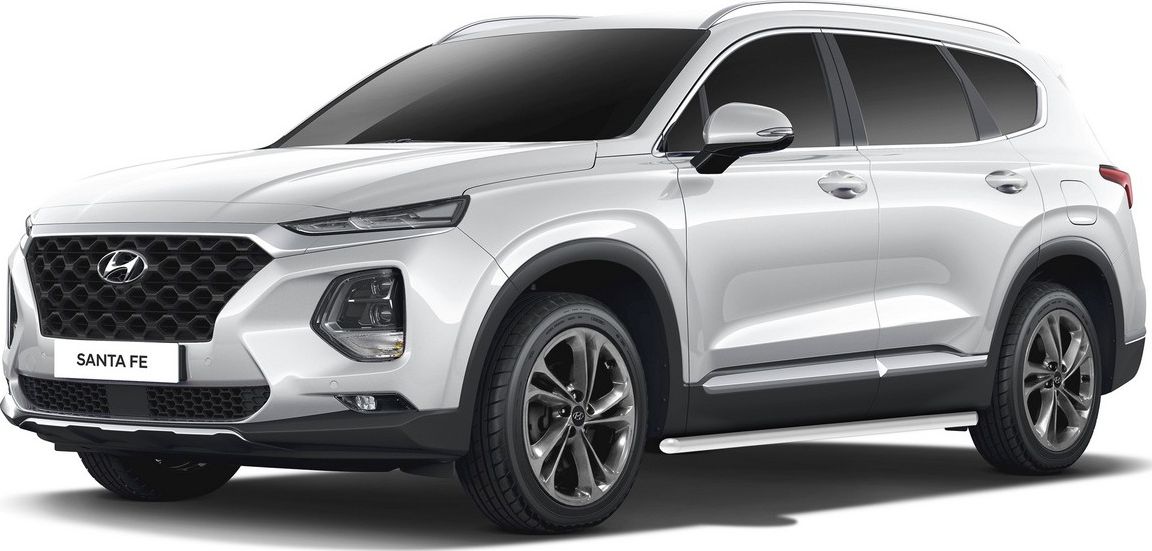 Защита Rival порогов d57 для Hyundai Santa Fe IV 2018-2021. Артикул R.2312.003