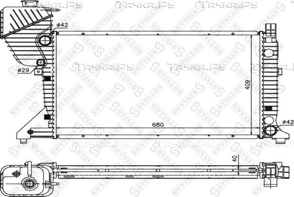 Радиатор охлаждения двигателя Stellox. Артикул 81-03338-SX