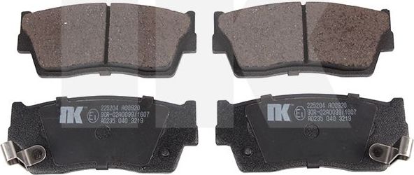 Тормозные колодки NK. Артикул 225204