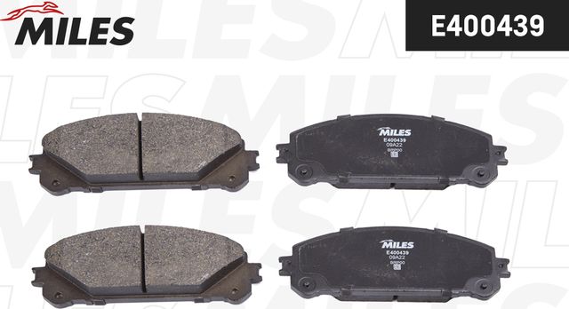 Тормозные колодки Miles (Low-Metallic) передние для Lexus NX I 2014-2026. Артикул E400439