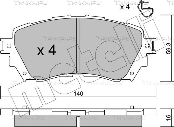 Тормозные колодки Metelli передние для Mazda 6 III (GJ) 2012-2026. Артикул 22-0994-0