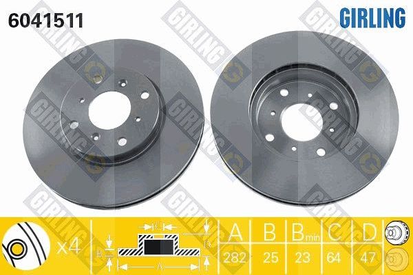 Тормозной диск Girling. Артикул 6041511