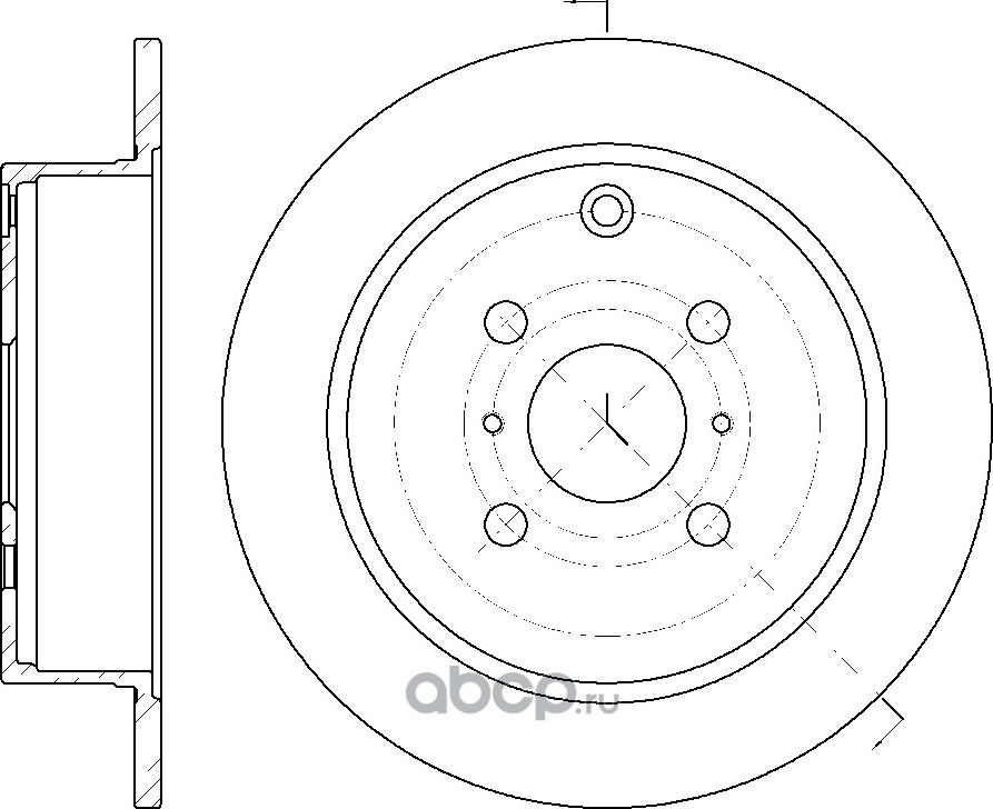 Диск тормозной (G-Brake). Артикул GR01355