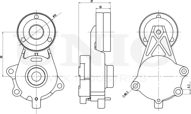 Натяжитель/демпфер ремня (Unio). Артикул TNS-10194