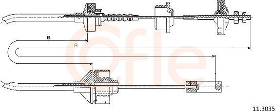 Трос сцепления Cofle. Артикул 11.3035